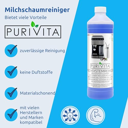 Milchsystemreiniger Purivita für Kaffeevollautomaten – 2000ml Konzentrat
