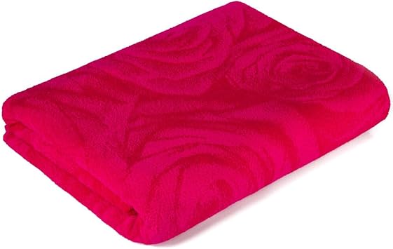 Throw Blanket for Couch Sofa or Bed All Season Terry Blankets & Throws, Lightweight & Breathable Cotton Blanket, Picnic Rug, Terry Bed Sheet Roses