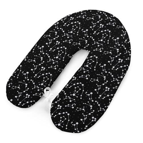 Amilian Stillkissen XXL Schwangerschaftskissen zum Schlafen mit Bezug für Seitenschläferkissen Schwangerschaft Kissen Stillkissen klein (Himmel Schwarz)