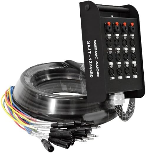 Seismic Audio - SAJT-12x4x50 - 12 Channel 50' XLR Snake Cable with 1/4" Returns