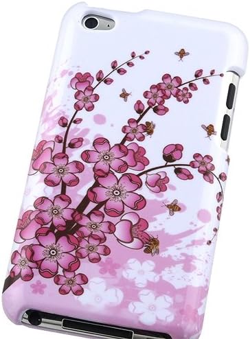 Snap On Protector Hard Case for iPod Touch 4th Generation, 4th Gen Spring Flower Design Pink