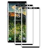 Verre Trempé pour Samsung Galaxy Note 9, [2 Pièces] [3D Couverture Complète] [Dureté 9H] [Anti-Scratch] [sans Bulles] [Haut Définition] Film Protection d’Ecran pour Galaxy Note 9