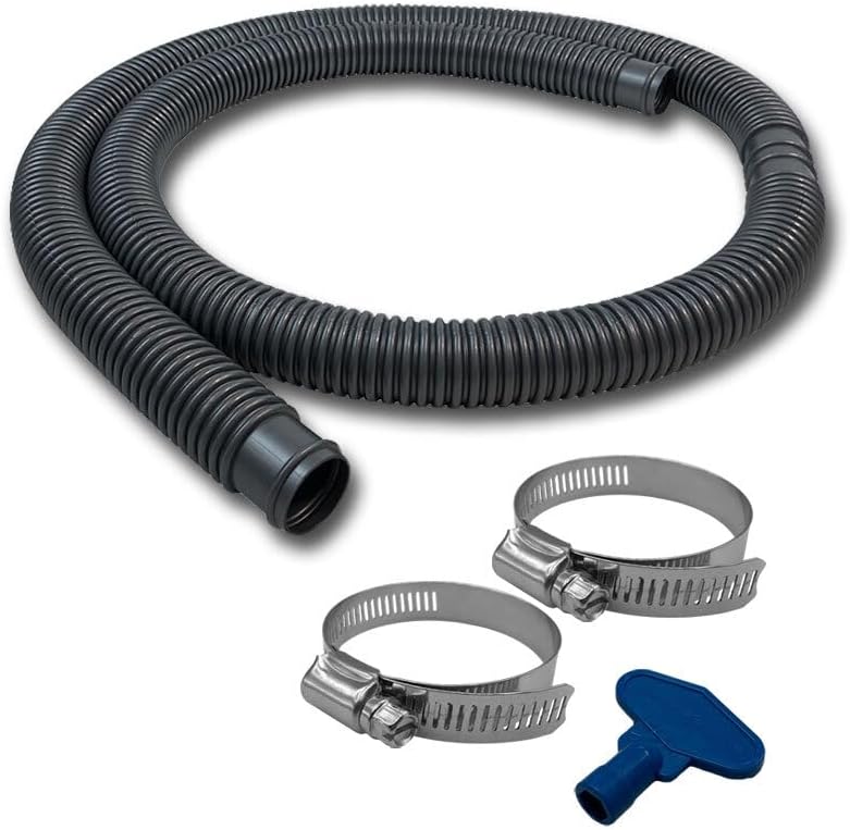 Puri Tech Durable ABG Pool Filter Connection Hose 1.25 Inch Valve x 6 Feet with 2 hose clamps Connects to Skimmer Pump on Concrete Pools or Filter to Return on Above Ground Pools