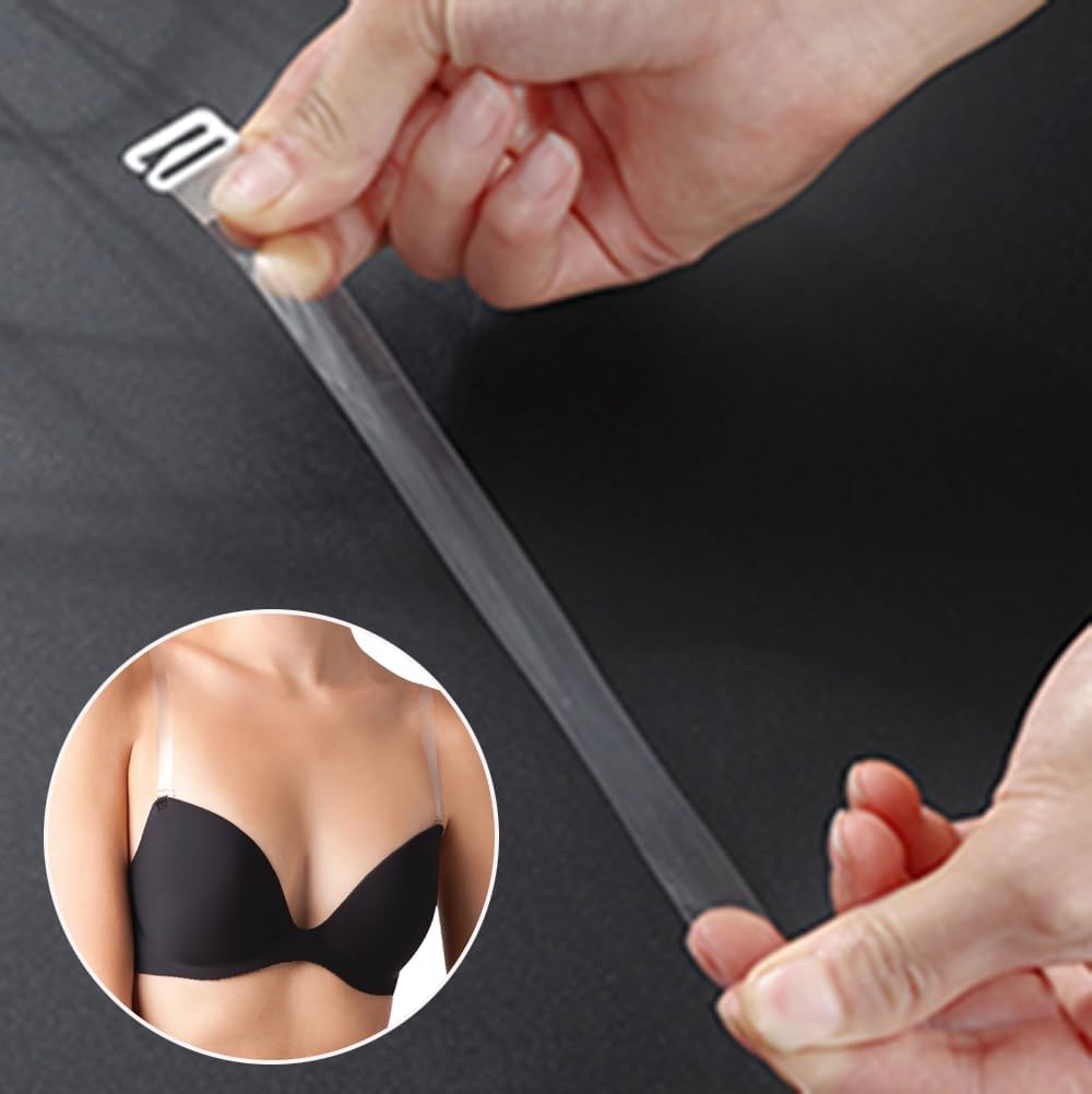 12 Paires Bretelles De Soutien-gorge Invisibles Transparentes - Réglables, Anti-dérapantes, TPU - 3
