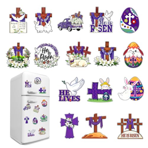Imanes Decorativos JULMELON Easter 16 Piezas DIY miniatura 1