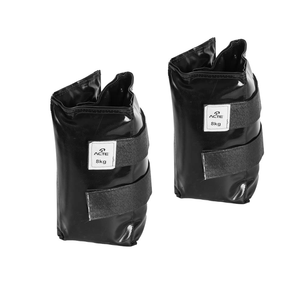 Acte, Caneleira 7kg em Capota Marítima, para Treinos de Força e Carga Extra, T311, Preto