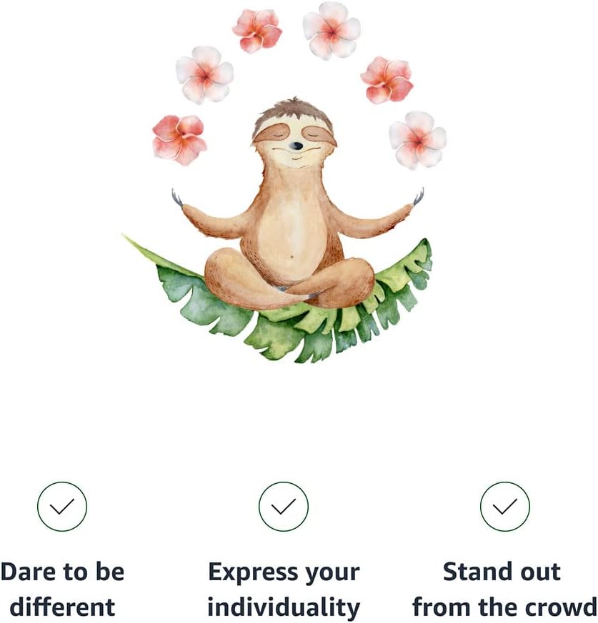 Sloth Yoga Racerback Cropped Tank - Floral Women's Tank - Funny Tank Top