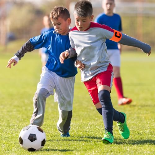 SGERUFZ 4 Pièces Brassard Capitaine Foot, Brassards de Capitaine de Football avec Taille Réglable, pour Enfants et Adultes, elastiques et réglables – vue 5