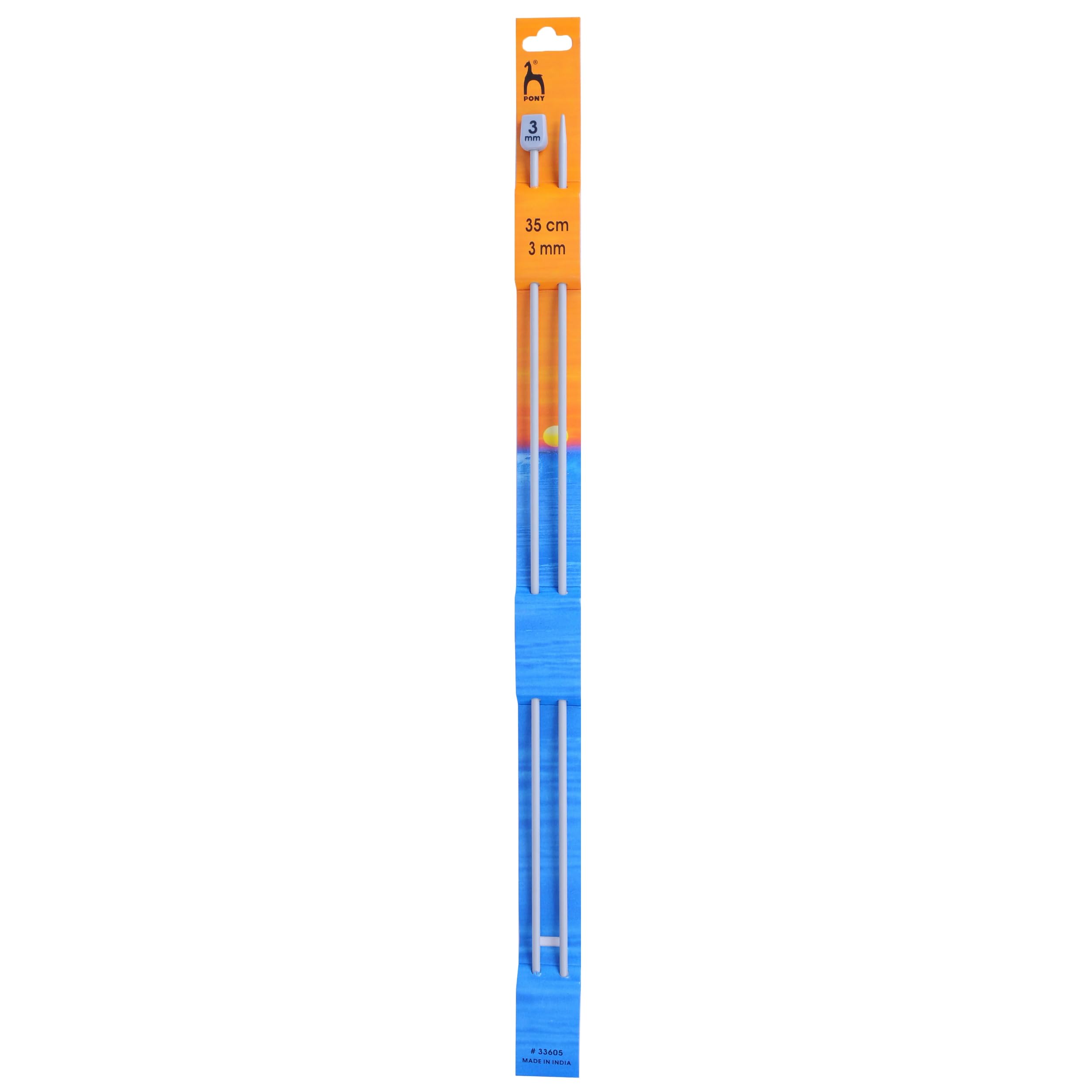 Pony Single Ended Classic Knitting Pins - 35Cm x 3.00mm