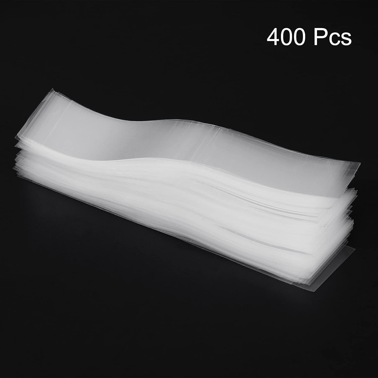 PATIKIL 140x35mm Perforated Shrink Bands, 400 Pack PVC Heat Shrink Wrap Band Fits Cap Diameter 3.39 to 3.46 Inch for Jars Cans Clear - Image 3