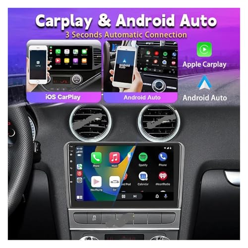 Radio de coche Android 15 para Audi A3 8P con Carplay y GPS integrado 5