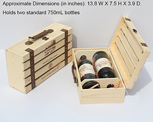 Artea 19 Caja Para Vino Con Divisiones, Caja De Mdf Para Botella De