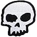 ​U-Sky Sew or Iron on Embroidered Patches | Gothic Black White Skull | Bikers Rockers Gamers | Jeans Jackets Vest Hoodie Bags Guitar Straps | Washproof Stitching | 2.9