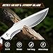 Purple Dragon Kukri Fixed Blade Knife With Sheath, 8 Inch Full Tang Heavy Duty Camping Knives - Christmas Gift for Men and Women
