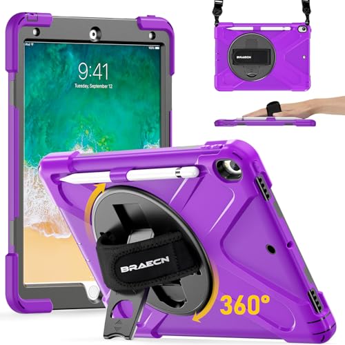 Étui pour iPad Pro 10.5 avec porte-stylo violet idéal pour travailler au café