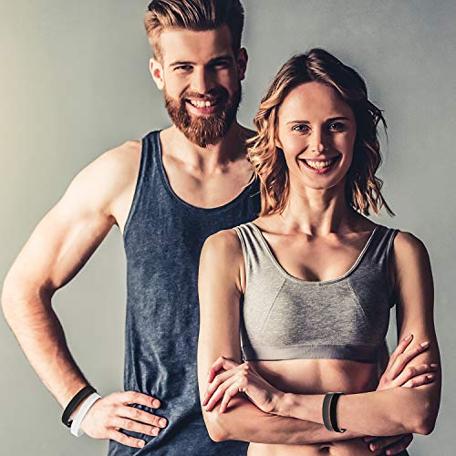 Jovitec 12 Pieces Rubber Bracelets, Solid Color Silicone Wristbands, Multi-Pack Blank Wristbands Bracelets For Events Rubber Bands Party (Black, White, Gray) #TOP3