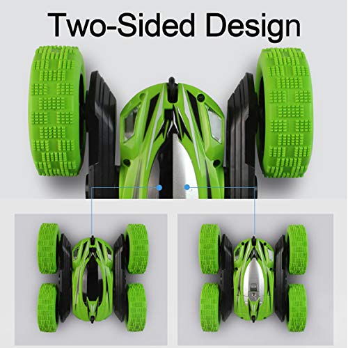 Fisca Rc Car Remote Control Stunt Car, 4Wd Monster Truck Double Sided Rotating Tumbling - 2.4Ghz High Speed Rock Crawler Vehicle With Headlights For Kids Age 4, 5, 6, 7, 8, 9 - 12 Year Old #TOP4