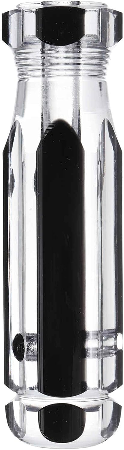 HARFINGTON Pre-Drilled Blank Screwdriver Tool Handles 6.3mm Hole 103mm Length PVC Plastic Replacement Grips, Clear Black