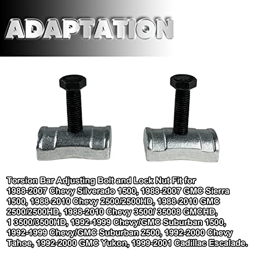 Vonlx Torsion Bar Adjustment Bolt And Lock Nut Fit For Chevrolet Silverado Tahoe Gmc Sierra Yukon Cadillac Escalade #TOP4