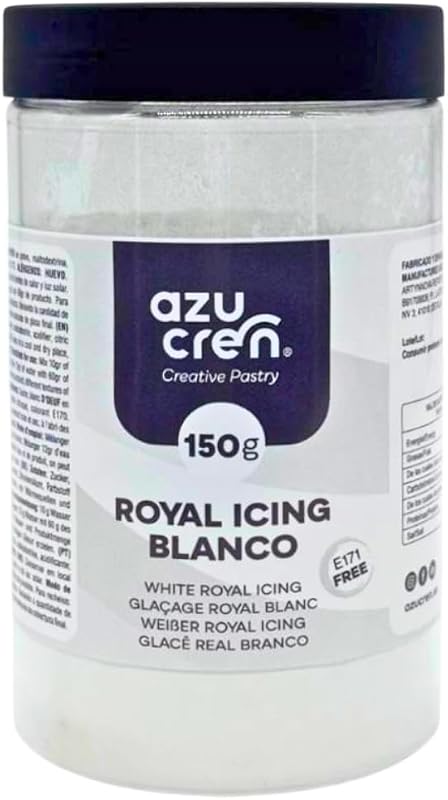 Azucren, Icing Cake Decoration Edible Cake Icing Pastry Perfect for Use with Pastry Piping Bag, Just Add Water and Ready (150 g, White)