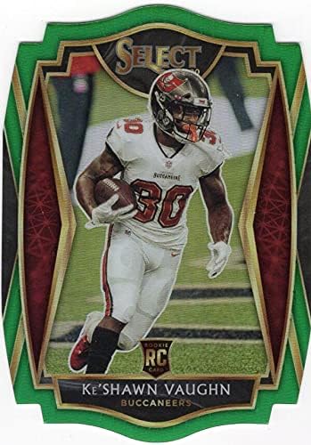 2020 PANINI SELECT GREEN PRIZM DIE-CUT #173 KE'SHAWN VAUGHN PREMIER LEVEL /5 BUCCANEERS FOOTBALL NFL