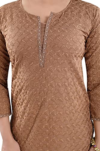 Image of DREAM & DZIRE Women Chikankari Kurti for Plus Size & Small Size.