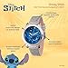 Disney Lilo and Stitch Watch for Women – Cute Stitch Watch Featuring Character Dial – Great Gift Fans and Collectors – Silver-Tone Case with Blue Dial and Glittered Faux Leather Strap