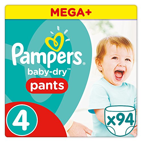 Pampers - Baby Dry Pants - Couches-culottes Taille 4 (8-14 kg) - Mega+ Pack (x94 culottes)