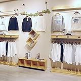 Spécifications: 90cm / 120cm MU Cintres en Bois, cintres muraux, Grille de Trois/Quatre Bois + Fer côté accrochant Magasin vêtements/présentoir/étagères murales Support/pylônes muraux, Porte Manteau arrière Porte Manteau