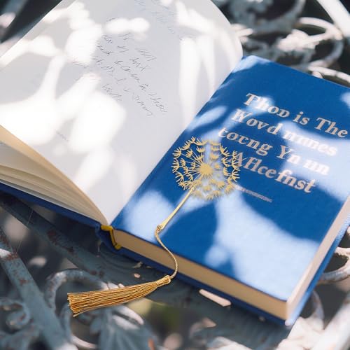 1 Stück Dandelion Metall Lesezeichen im Geschenkbox, Personalisierte Lesezeichen Ästhetische Metall Lesezeichens, Wasserdichte Lesezeichens für Bücherliebhaber, Ausgefallenes Geschenk für Buchliebhabe