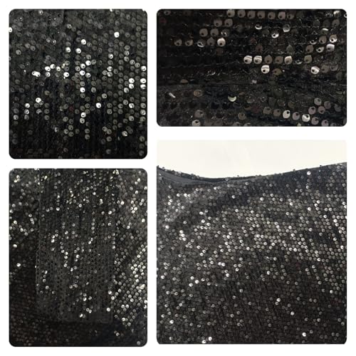 Image of Leriya Fashion Sequin Dress for Women | Black & Red Sequin Party Outfit Dress for Women | Bodycon Western Sequin's Dresses for Woman