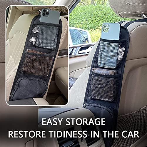 Car Seat Organizer,with 3 Car Net Pocket Seat Hanging Bag,Free up Seat&Centre Console Car Organizer,Universal Car Bag for Storage of Coins, Cell Phones, Glasses, Etc. - Thumbnail 5