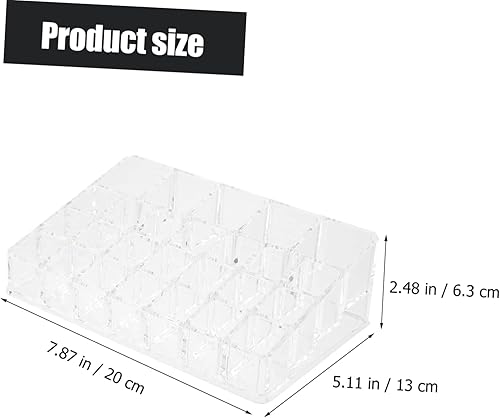 Miniatura 5 de Vaguelly Acrylic Lipstick Holder 26-Grid Makeup Organizer for Vanity Delicate Lipstick Rack Dustproof Design for Beauty Enthusiasts