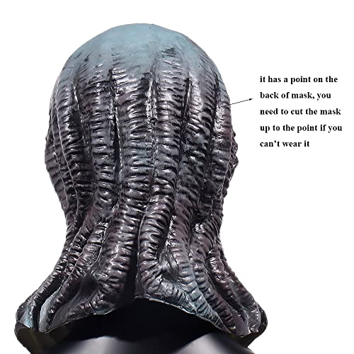 Vecna Mask Hell Demon Creepy Monster Full Head Latex Horror Evil Mask For Halloween Costume Party (A) #TOP1