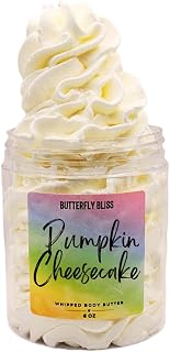 Pumpkin Cheesecake Whipped Body Butter – Fall Dessert Scented Moisturizer – Shea, Mango & Coconut Oils – Vegan, Paraben-Free Autumn Skincare Gift – 8 oz Jar