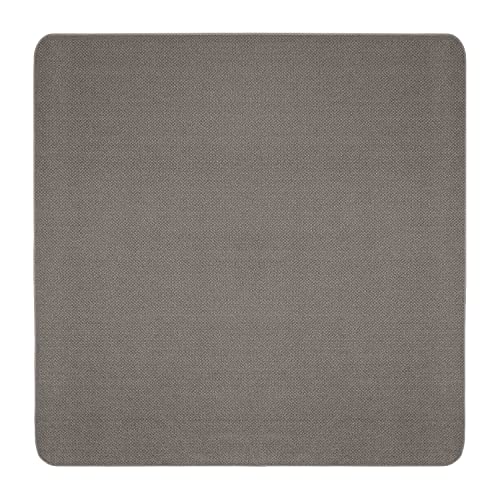 House, Home And More Skid-Resistant Carpet Indoor Area Rug Floor Mat - Gray - 5 Feet X 5 Feet #TOP12