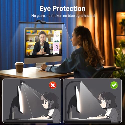 LED Desk Lamp for Home Office, Eye-Caring Desk Light with Clamp, 15W Double Head Architect Task Lamp Stepless Dimming, Flexible Gooseneck Bright Table Lamp for Study Reading Workbench Drafting — view 4