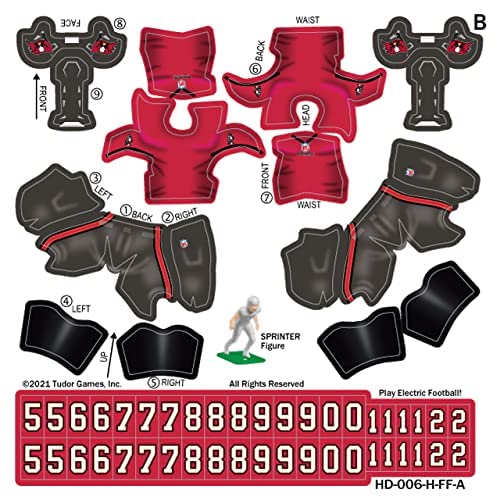 Tudor Games Tampa Bay Buccaneers Nfl Home Uni-Forms, 11 Player Action Figure Kit, Primary 2020- For Electric Football #TOP2