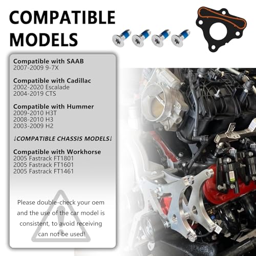 Image of LS Cam Retainer Plate Gasket with Cone Bolts Replacement OEM# 150106 551269,LS Parts Compatible with Chevrolet 2015-2020 Suburban /Buick 2008 Allure,Professional Camshaft Car Accessories