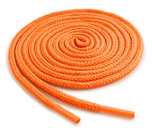 OrthoStep Round Athletic Neon Orange 45 inch Shoelaces 2 Pair Pack