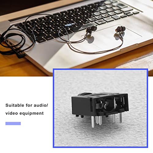 EMSea 40 Stück PJ-307 3,5mm Stereo Klinkenbuchse 5-polige Leiterplattenmontage Buchse Audio Kopfhörerbuchse Stecker für Media Player MP3 / MP4 Audio- Und Videogeräte Laptops