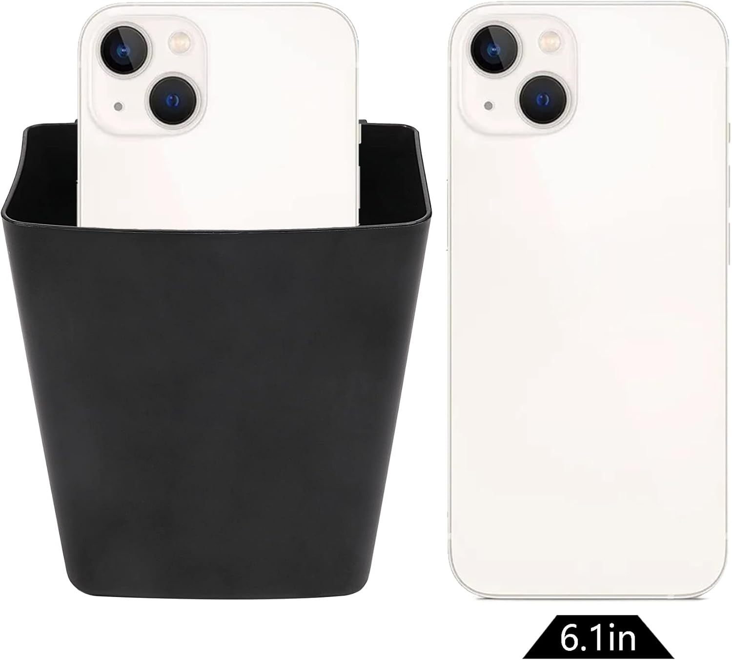 6 Pack Hanging Cup Holder for Rolling cart Accessories Hooks Little Hanging Buckets Hanging Storage Bins Craft Supplies for Rolling Utility Cart Slim Storage Cart (Black) - Image 3