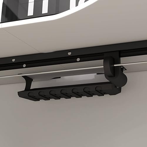 Miniatura 6 de Patiowell Escritorio eléctrico de pie ajustable de altura de 63 pulgadas, escritorio de computadora en forma de T, escritorio de oficina en casa con