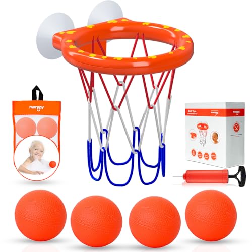 Bath Toys Bathtub Basketball Hoop with Balls & Suction Cups