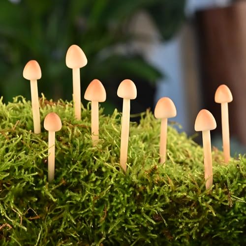 Mumutie 16-Pack Mini Mushrooms for Crafts & Decor