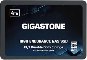 Gigastone 【NAS Only】 4TB NAS SSD Drive 24/7 Durable High Endurance RAID Data Storage Network Attached Storage 2.5" SATA Internal Solid State Hard Drives