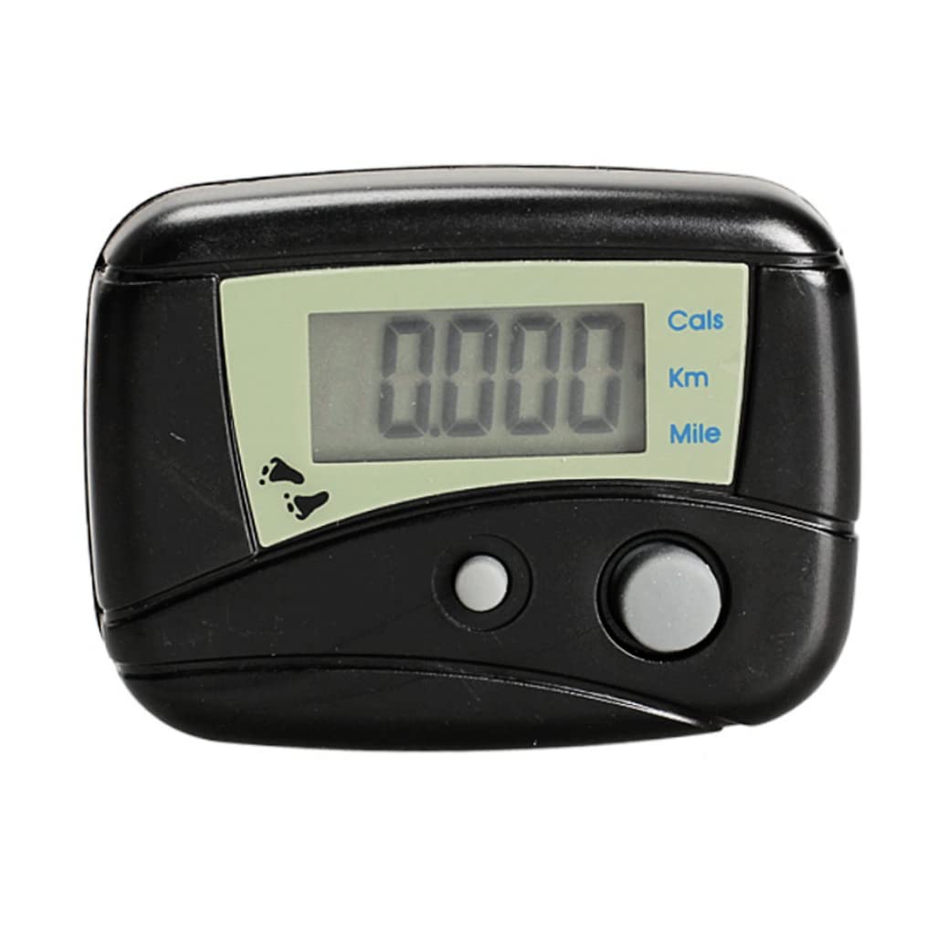 Dorccsi Accurate Mini Electronic Pedometer Portable Step Lcd Pedometer Walking Distance Calorie Counter with Clip Mini Electronic Pedometer Calorie Counter for Walking Steps Miles/Km Black