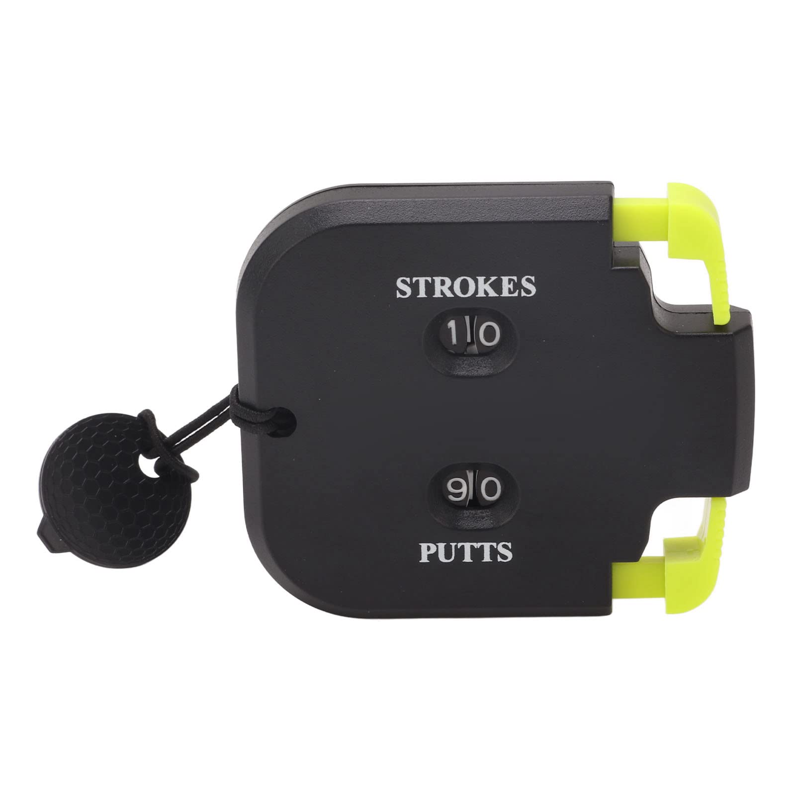 Luqeeg Black And Green Golf Score Counter, 2 Digits Golf Stroke Counter With Auxiliary Zeroing Function, Golf Shot Count Stroke Putt Score Counter, Pressing Mechanical Scoring Counter For 2 Players Use(Black And Green)