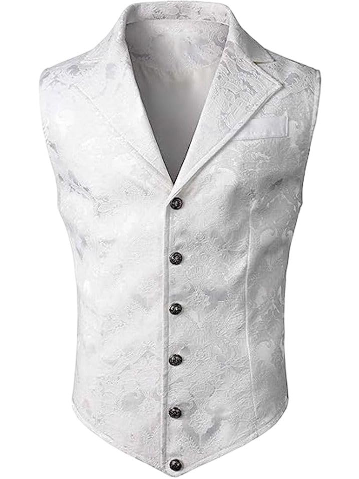 Chaleco de traje vintage con solapa clásica que eleva tu vestimenta formal 3