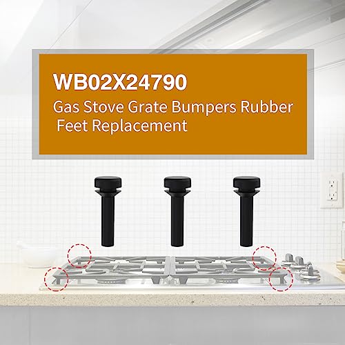 image for GZJoSum 10 Pack WB02X24790 Gas Stove Grate Bumpers Rubber Feet Compati